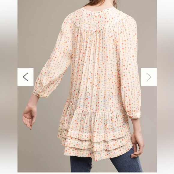 Anthropologie Cream Women's Top/dress in size medium - Picture 2 of 14